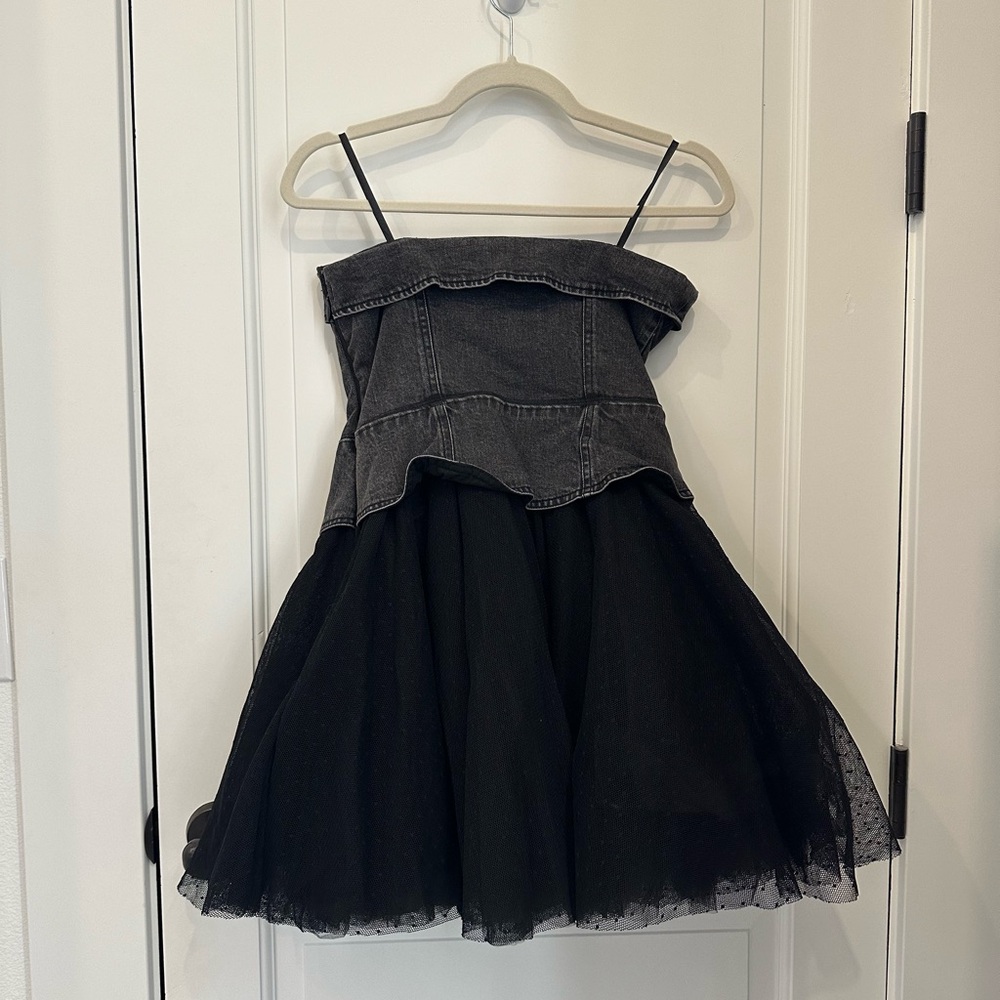 NWT Pilcro Strapless Tulle Mini Dress Size 6 Anthropologie - Picture 4 of 7